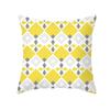 Geometric Yellow Gray Print Pillow Cover Pillowcase Living Room Bedroom Sofa Car Home Decor Pillowcase 45*45Cm