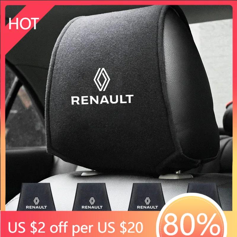 Kołpaki 1 szt. Logo Samochodu Pokrowiec na Oparcie Fotela Zagłówek Poduszka Ręcznik Do Renault Megane 2 3 4 Twingo Clio Talisman Captur Trafic Kwi