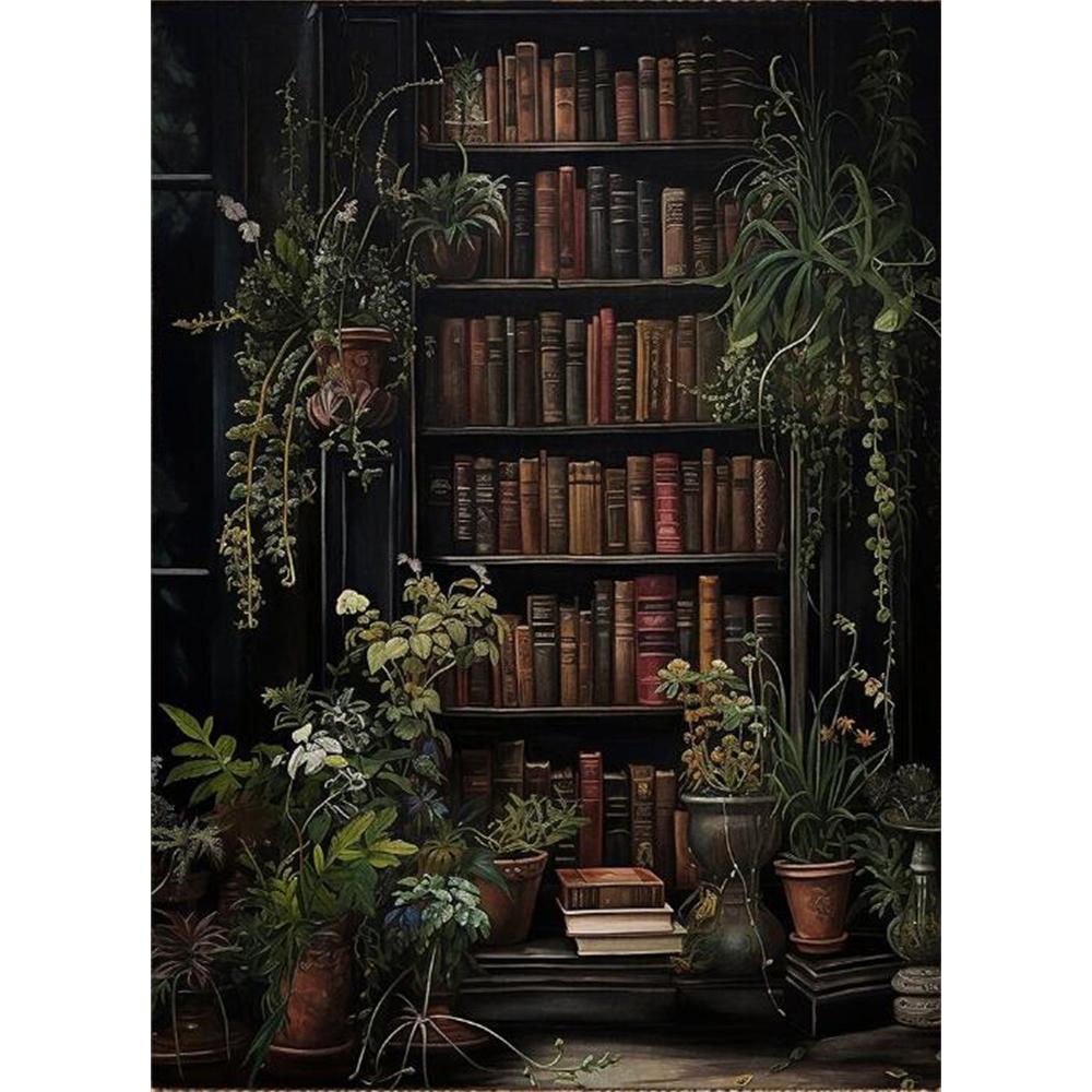 Forest Animals Butterfly Bat Plants Flowers Canvas Wall Art Nature Diamond Painting Decor Vintage Dark Skeleton Pumpkin Halloween