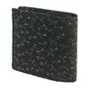 [Inden-ya] Inden Two-Fold Wallet with Box-Type Coin Purse, Deer Leather, Black Ground with Dragonfly Pattern, 2008-01-008, Approx. 10cm X
