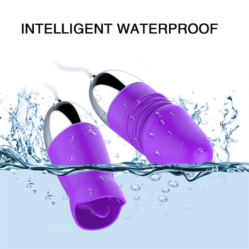 Klitoris Oral Tungevibrator Nippelsuger Fjernkontroll Klitorisstimulator Sexleketøy for Kvinner