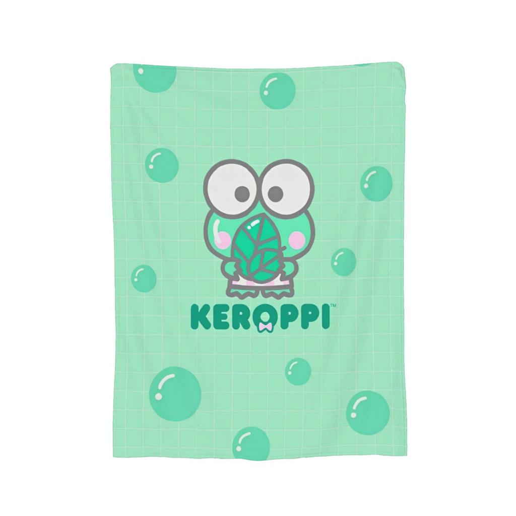 Keroppi Flannel Blankets Anime  Fashion Throw Blankets for Home 125*100cm Bedspread,