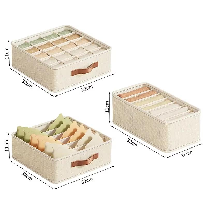 Boîte de rangement pour sous-vêtements, chaussettes, soutien-gorge, tiroir, organisateur pour vêtements, cravates, garde-robe, vêtements, chaussettes, organisateur, boîte de séparation d'armoire