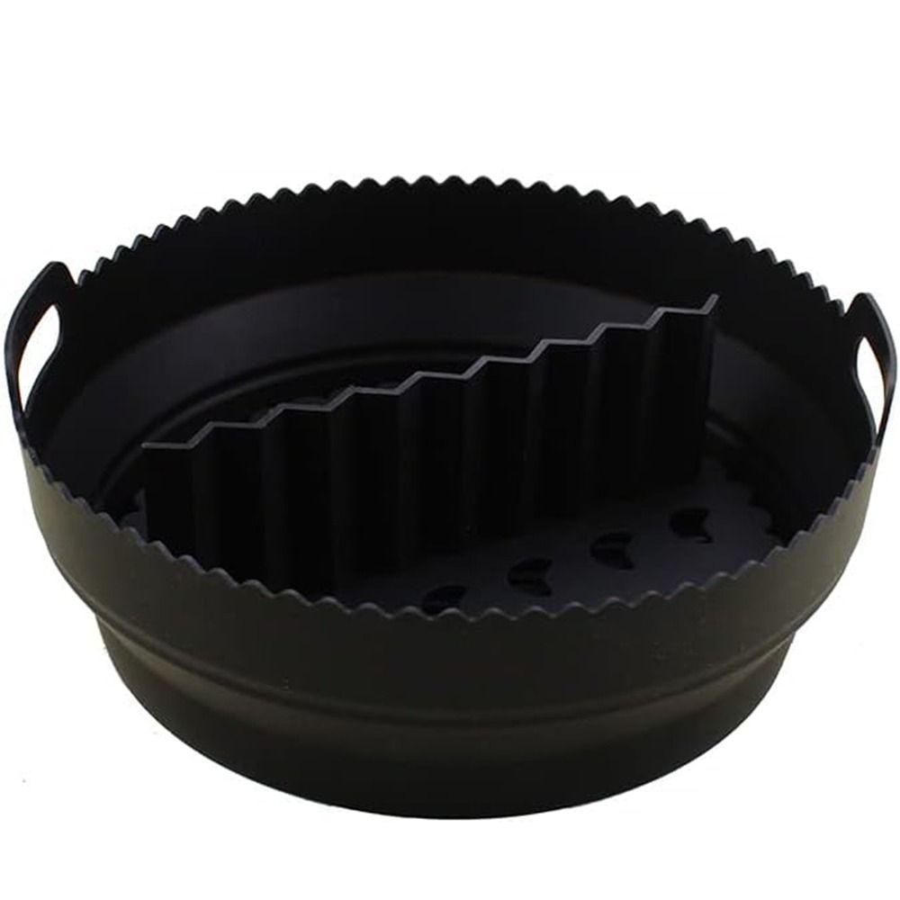 Foldable Air Fryer Silicone Pot Reusable Pot Oven Liner Air Fryer Silicone Basket  Kitchen Supplies