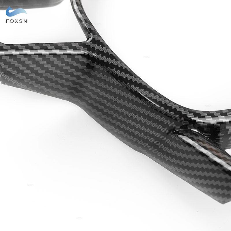 For Honda Civic 11th ABS Carbon Fiber Texture Car Interior Steering Wheel Frame Cover Protective Trim