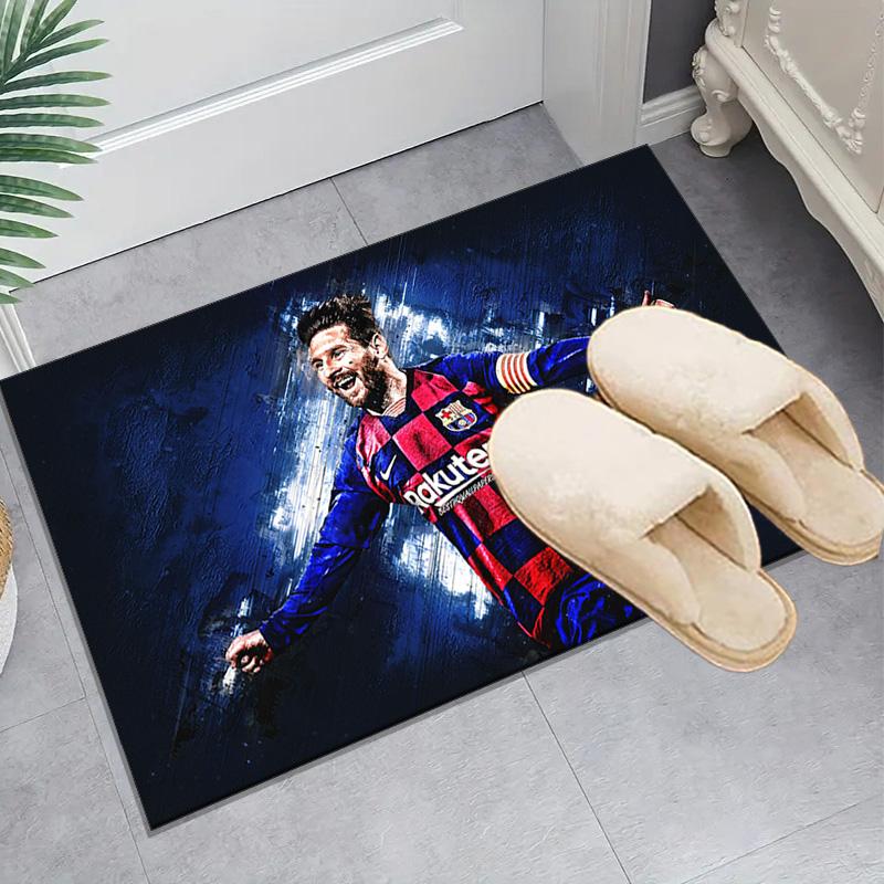 1PC Argentina Football Star Messi Rug Game Carpet, Floor Mat for Bedroom Living Room Entryway Rug, Home Decor Idea Gift for Christmas birthday
