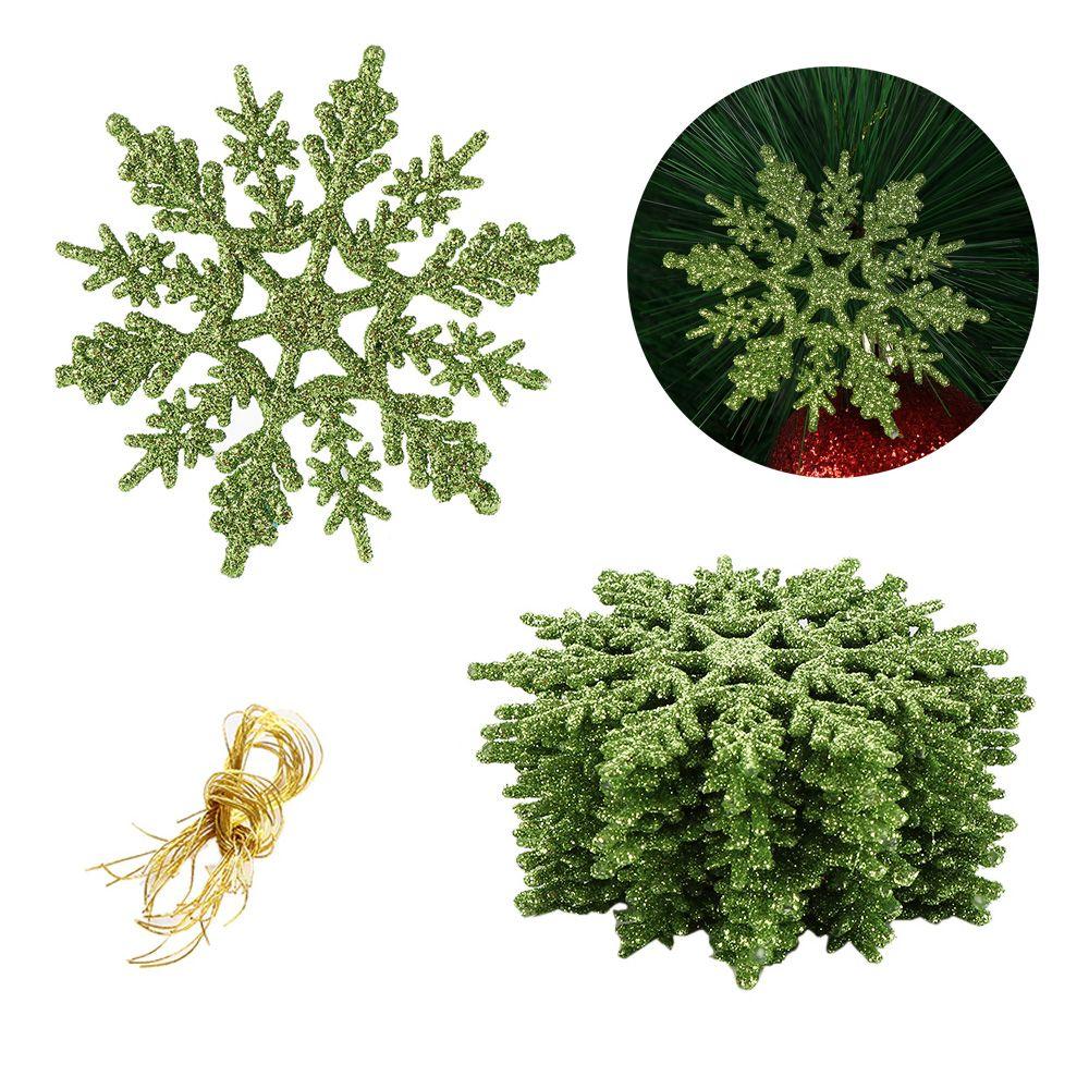 12Pcs 7.5cm Vivid Charming Hanging pendant DIY Craft Party Ornaments Festival Decoration Christmas Tree Decor Glitter Snowflake