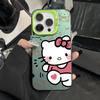 New Cartoon Hello Kitty Compatible iPhone 16 Pro Max Silver Case for iPhone 18 Pro, Premium Feel, Drop Protection, 14/13"
