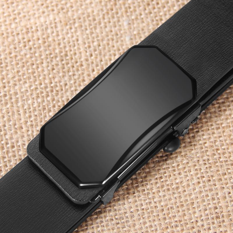 Men's Toothless Automatic Buckle Leather Belt for Men's Business Casual Versatile Simple Men's Middle Aged and Young Trousers