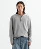 BRENSON (Waffle) Loose Fit Waffle Henley Neck Long Sleeve Tee (4 Colors)
