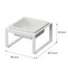 Yamazaki Pet Food Bowl Stand Tall White W15 x x H10cm Tower and Water 5816 Approx. D15.5 (Food Bowl)
