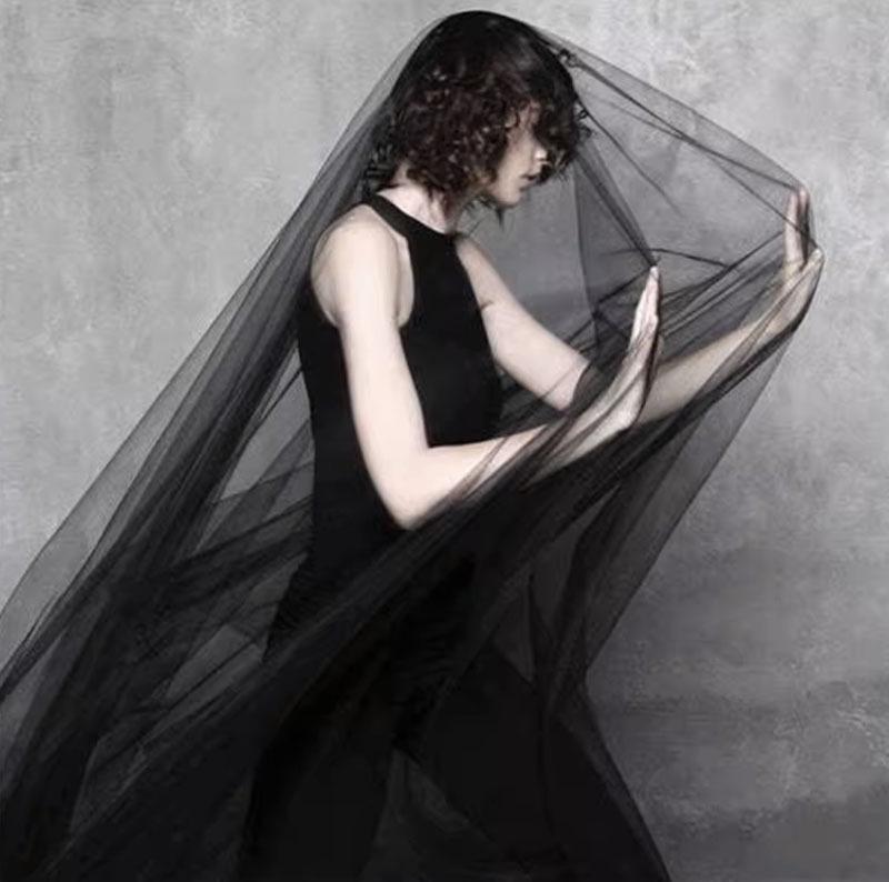 Soft and Hard Gauze Veil Fabric for Travel, Photography, Styling, Wedding Dresses, Evening Gowns, and DIY Projects.