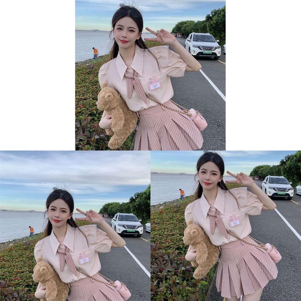 Lolita Style Summer Suit For Women With Pvc Fabric And Button Details For Casual Wear