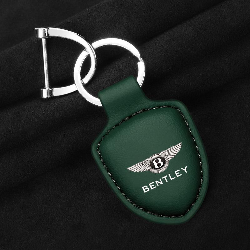 Leather Car Colorful  Keychain Ring Decoration Gifts for New Bentley Flying Spur Continental GT Bentayga Mulsanne Accessories