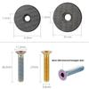 Carbon Fiber Headset Top Cap With Titanium Screw Lightweight Bike Stem Bolt Mountain Bicycle Front Fork Top Cover Parts