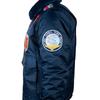 AVIATRIX Men's Top Gun Aviator Bomber Jacket (Y2Y9) - Navy Blue