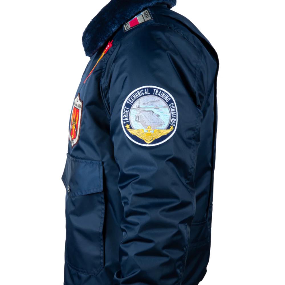 AVIATRIX Men's Top Gun Aviator Bomber Jacket (Y2Y9) - Navy Blue