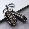 3 Buttons Tpu Car Flip Remote Key Case For Fiat 500 Panda Punto Bravo Ducato Peugeot Boxer Citroen Jumper Auto Key Bag Keychains