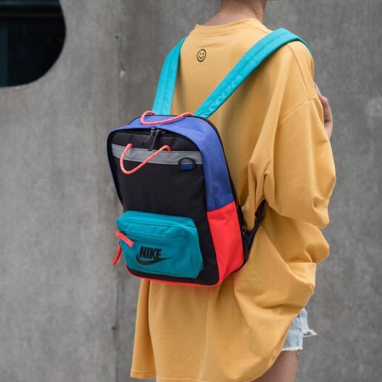 Nike Tanjun Polyester Backpack Regular Unisex Blue Black Casual BA5927-082