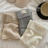 Einfarbige Beinstulpen mit Bündchen für Millennial-Mädchen, Coole gestrickte Plüschsocken-Abdeckungen, Stoffetikett Kurze Socken-Abdeckungen