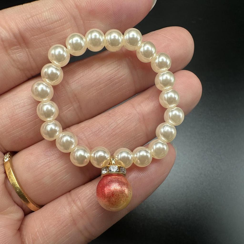Doll Accessories: Pearl Necklace & Colorful Pendant for Cats and Small Dogs