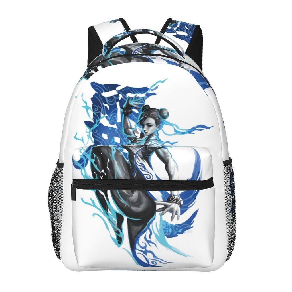 Street Fighter Chun Li Backpacks Boys Girls Bookbag Children School Bags Cartoon Laptop Rucksack Shoulder Bag Large Capacity