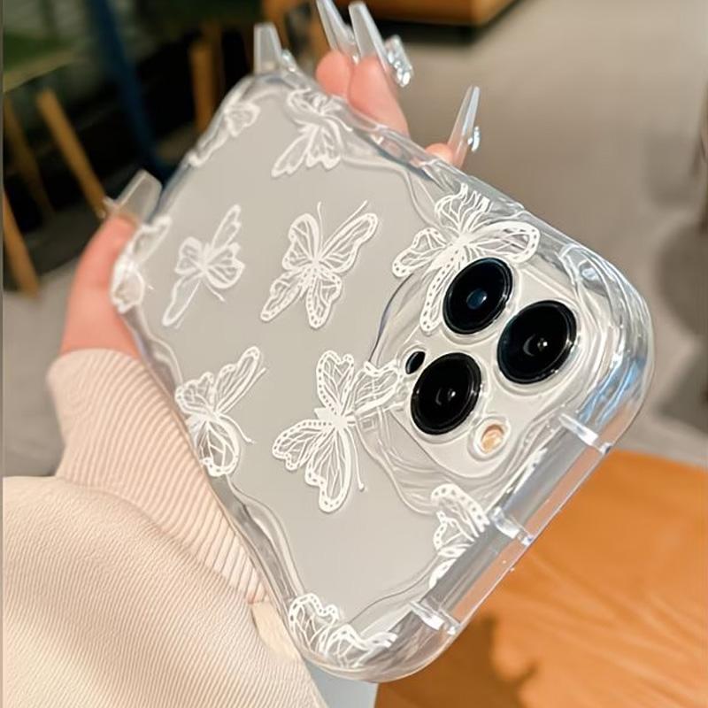 Beautiful Butterfly Pattern Printed Soft Phone Case For iPhone 17 16 Pro Max 15 14 13 12 11 Plus 17e 16e Shockproof Clear Cover