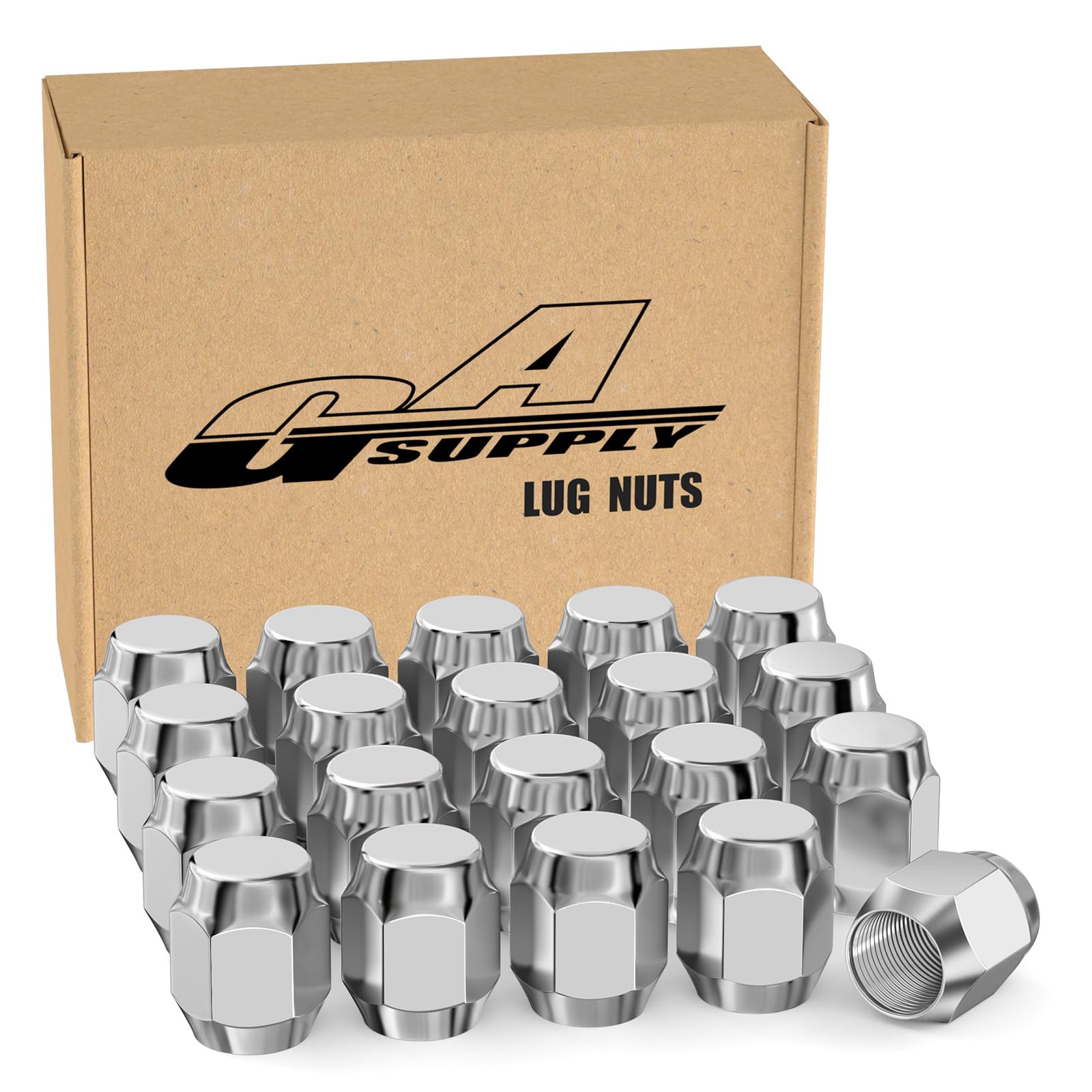 

GAsupply M12 x P1.5 Wheel Nut Tapered Seat 60° Length M12 x P1.5 20 pieces серебряный