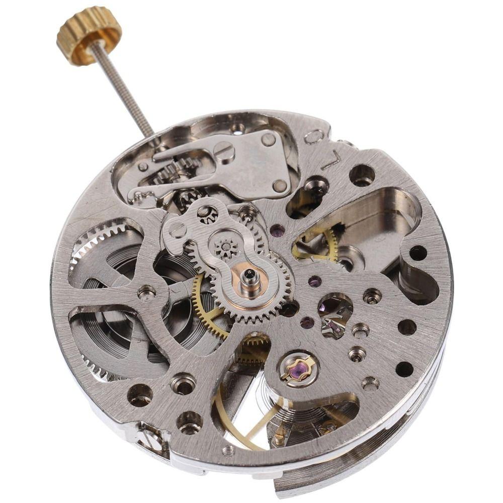 Vit Urverk Urverk 3-pins Design Enkel Kalender Urverk Ersättning 3 Visare Automatiskt Mekanism