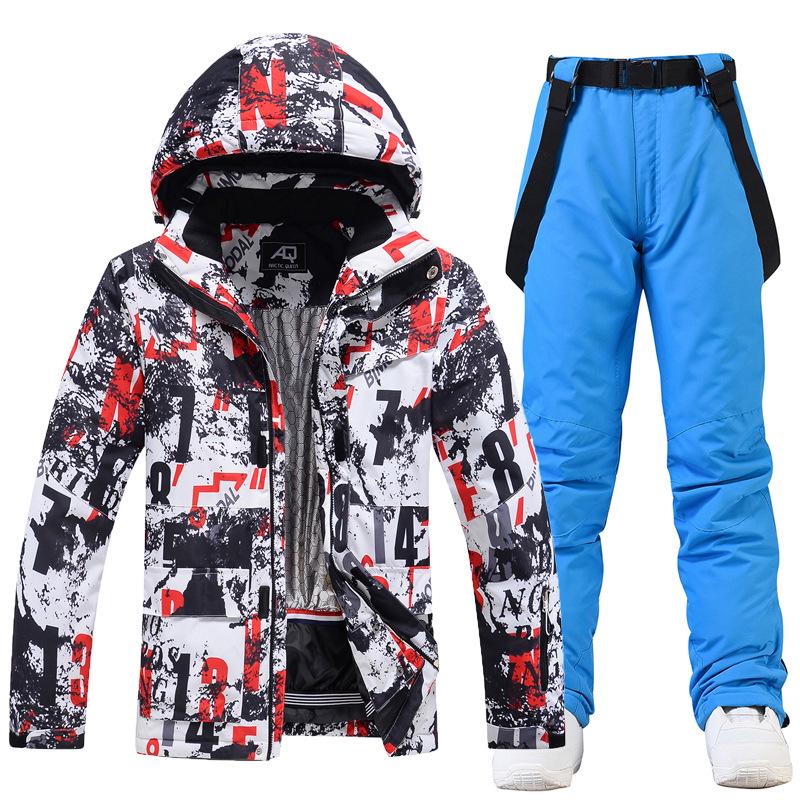 Men s Winter Ski Suit Set: Windproof, Waterproof, Warm Snowboard Jacket and Pants XL