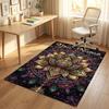 Golden Honey Bee Theme Soft Crystal Velvet Rug Custom Name & Text Print Non Slip Floor Rug for Bedroom Living Room