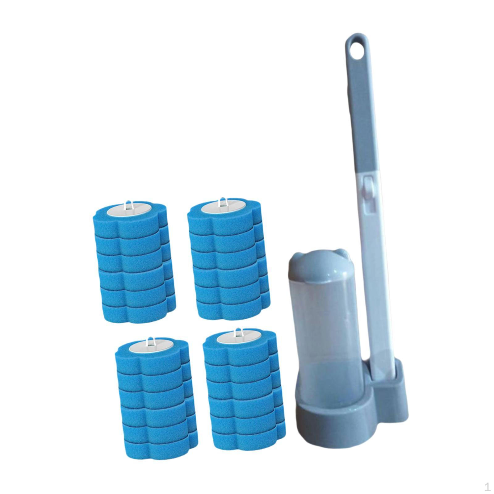 

25 Pieces Toilet Brush Refills Holder Kit Bowl Cleaner Bathroom Accessories Toilets Scrubber синий