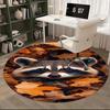 Raccoon Print,Autumn Leaves Pattern Chair mat Round Rug Office carpet, Non slip, Suitable for Living Rooms, Bedrooms decor.1205224a