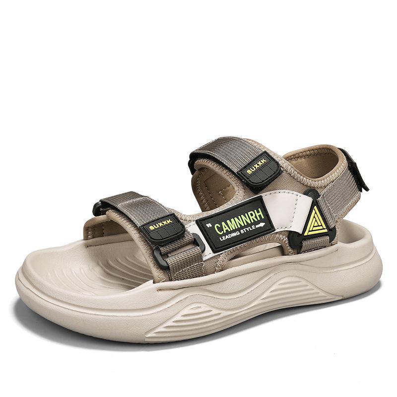 

Sandals men s new summer Velcro outer wear thick-soled beach cool slippers outdoor breathable casual sports men s shoes 45