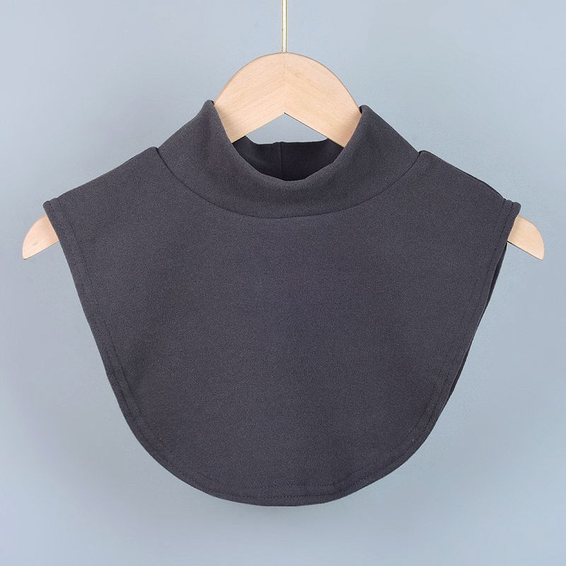Collo alto tinta unita unisex, colletto staccabile decorativo, protezione calda per il collo per autunno e inverno