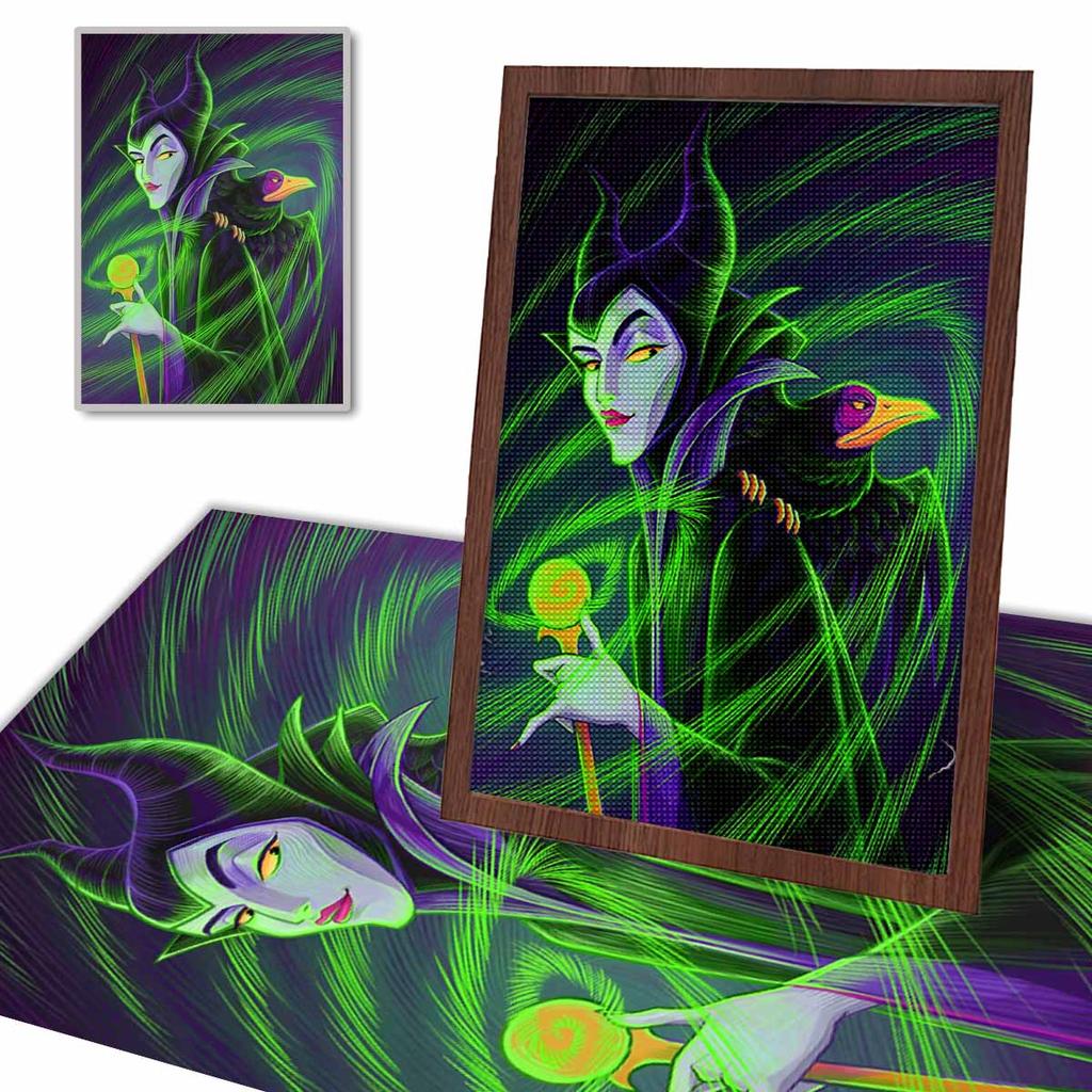 Full Round Diamond Painting The Witch and The Crow Art Rhinestone Picture Mosaic DIY 5D Cross Stitch Embroidery Home Decoration