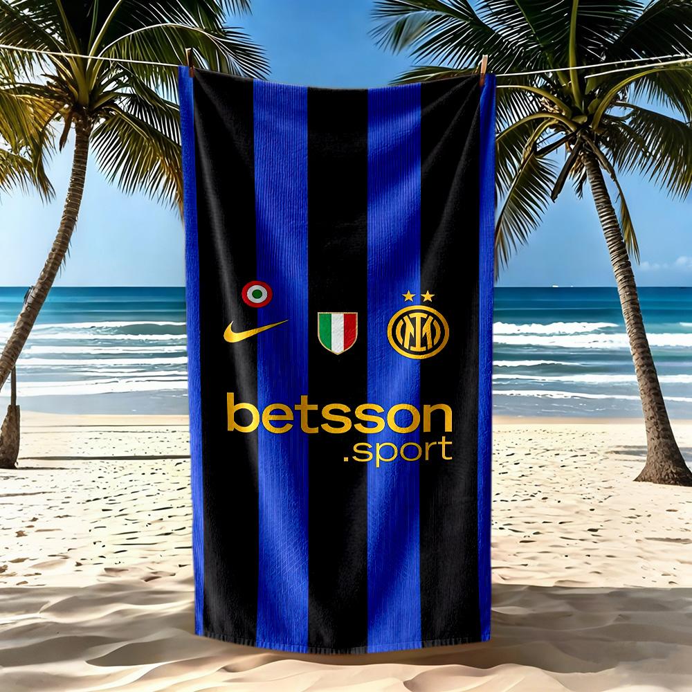 Inter Milan Beach Towel Soft Durable Quickdry Comfortable Lightweight