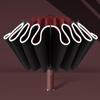 Automatic Folding Strong Umbrella for Men Women Windproof  12Ribs Reverse Umbrella Wind Resistant Trip Inverted Rain Umbrella