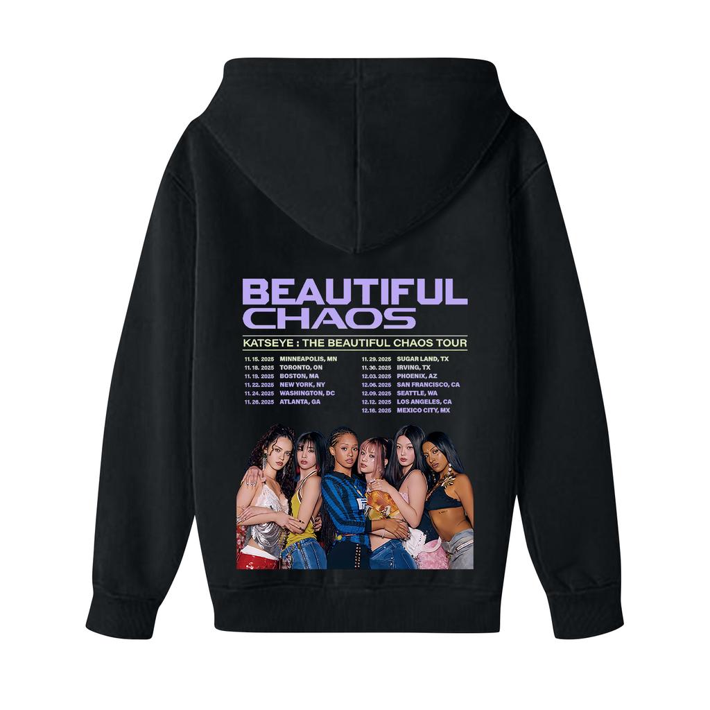 Kids' Long Sleeve Loose Pullover Letter Print Drawstring Hooded Sweatshirt