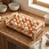 Space Saving Wood Egg Holder Large Capacity Egg Display Crates Egg Container Kitchen Countertop