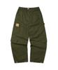 Lujeoseukeulleob Multi Cargo Pocket Wide Cotton Pants Khaki