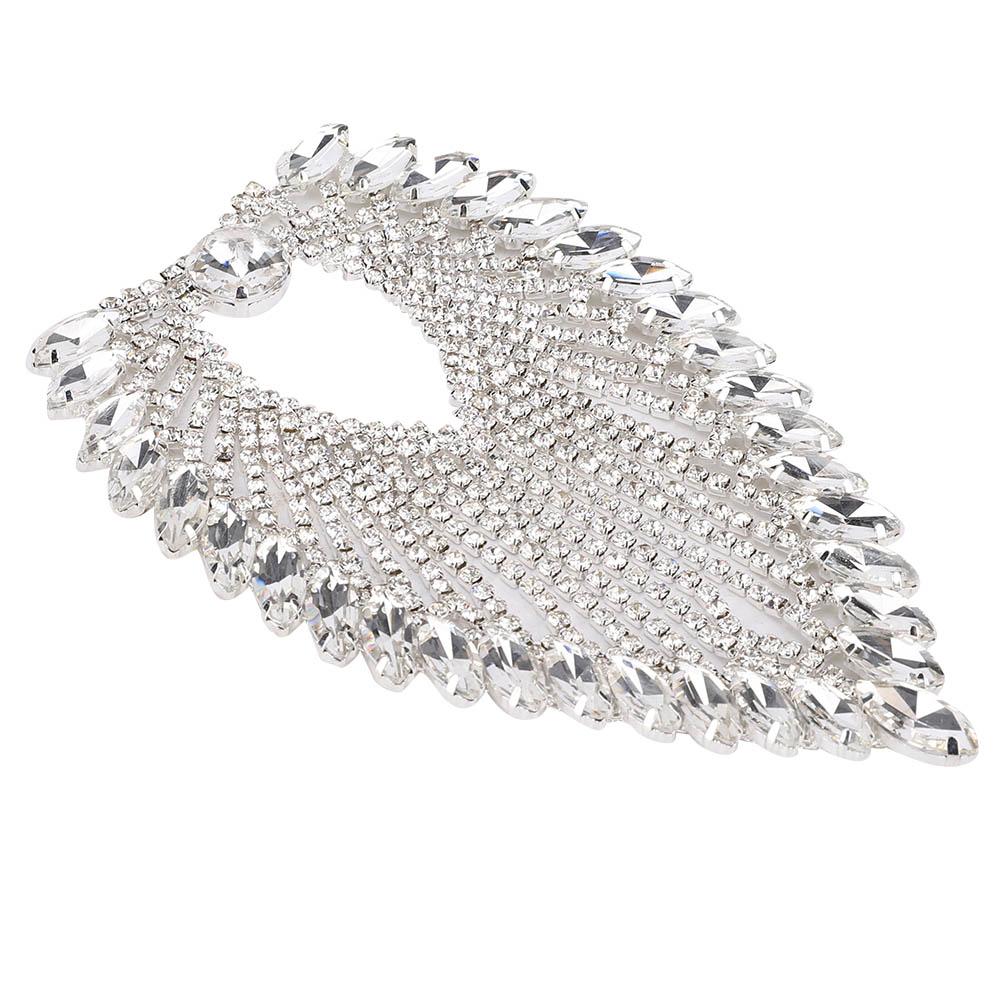 8.5 x 13cm Rhinestone Claw Chain Decorative Strass Crustal Horse Eye Applique Chain