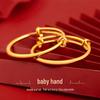 Gold Sand Baby Gold Bangle: Infant Full Moon & 100-Day Bracelet Photo Props.
