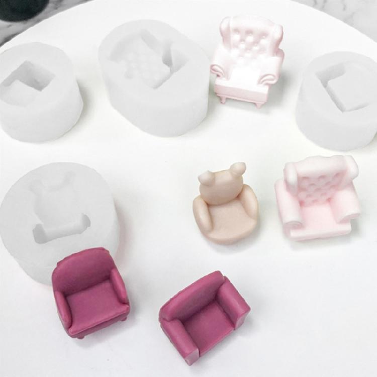 Small Sofa for Seat Candle Decorative Mold Epoxy Silicone Mold Jewelry Casting
