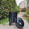 Double-layer Multi-functional Charcoal Smoker Oven for Roasting, Stewing, Grilling, and Smoking Meat & Sweet Potatoes