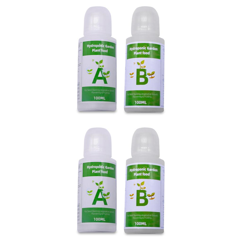 2/4pcs/Box General Hydroponic Nutrient Plant Fertilizer A and B Solution Kit for Vegetable Fruit Flower Plant Growing Nutrients