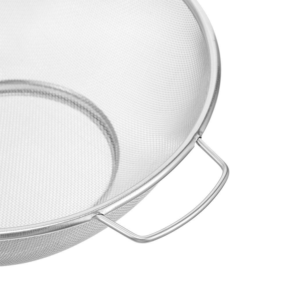Stainless Steel Fine Mesh Oil Strainer Basket Dual Handle Deep Frying Filter for Cooking Oil Filtration Draining Healthy Fried