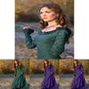 Elegante Abito Medievale da Donna con Maniche Lunghe per Eventi Cosplay Gotici di Halloween