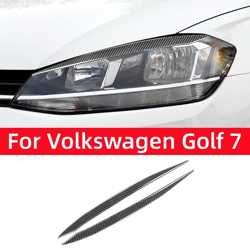 For Volkswagen Vw Golf 7 Gti Mk7 2013-2019 Carbon Fiber Auto Headlight Eyebrow Decor Sticker Cover Trim Frame Car Accessories