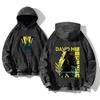Vintage Washed 440g Heavyweight Cotton Cyberpunk Anime Hoodie